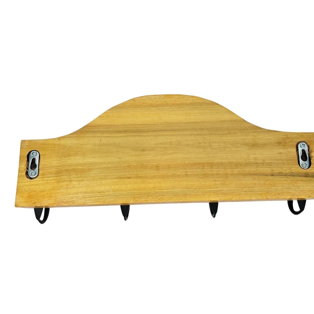 Vintage Lighthouse Scenic Wood Wall Mount Key Holder‎ Rack Hooks Coastal Decor